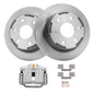Detroit Axle - Rear Disc Brake Rotors + Right Brake Caliper Replacement for 2003-2006 Chevrolet GMC Silverado Sierra 1500