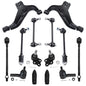 Detroit Axle - Front 14pc Suspension Kit for 1996-2004 Nissan Pathfinder Infiniti QX4, 2 Lower Control Arms 2 Ball Joints 4 Fron