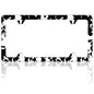 Black and White Cow Print License Plate Frame Funny Spots License Plate Frames Animal Pattern Auto Accessory Bracket Stainless S