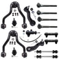 Detroit Axle - 15pc Front End Suspension Kit for 4WD GMC Chevy Tahoe Yukon K1500 K2500 Cadillac Escalade Upper Control Arms Sway
