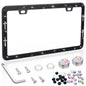 SHARE&CARE Bling License Plate Frame, Crystal License Plate Cover, Car License Plate Holder with Rhinestone Screw Set, Women Gif