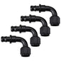 EVIL ENERGY 10AN 90 Degree Push Lock Hose Fitting End Black 4PCS