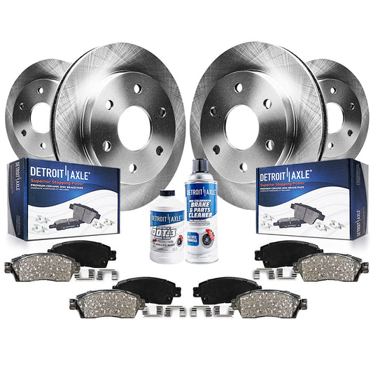 Detroit Axle - Brake Kit for 2007 2008 2009 Ford Expedition Lincoln Navigator Brakes Rotors and Ceramic Brake Pads Front & Rear
