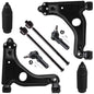 Detroit Axle - 8pc Front End Suspension Kit for Saturn L200 L100 L300 LS LS1 LS2 LW1 LW2 LW200 LW300, 2 Lower Control Arms w/Bal